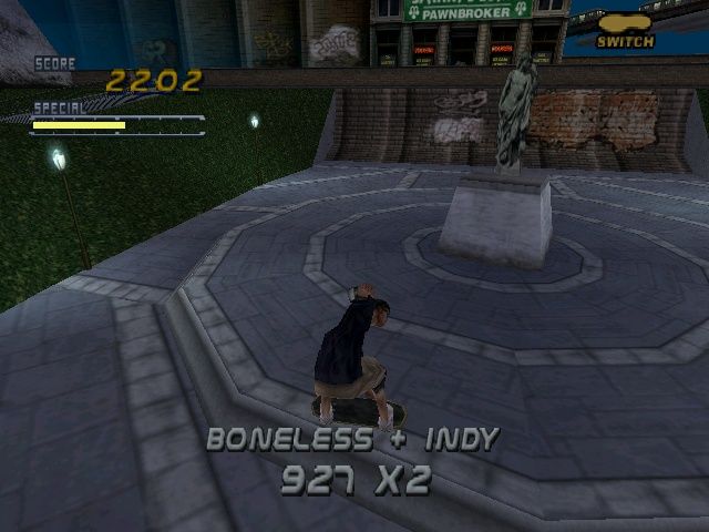 Tony Hawk's Pro Skater 2 (Windows) screenshot: New York. That Quarter-pipe is one of the biggest in the game
