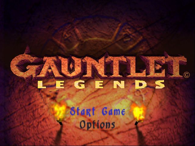 Gauntlet: Legends (Nintendo 64) screenshot: Title screen / Main menu.