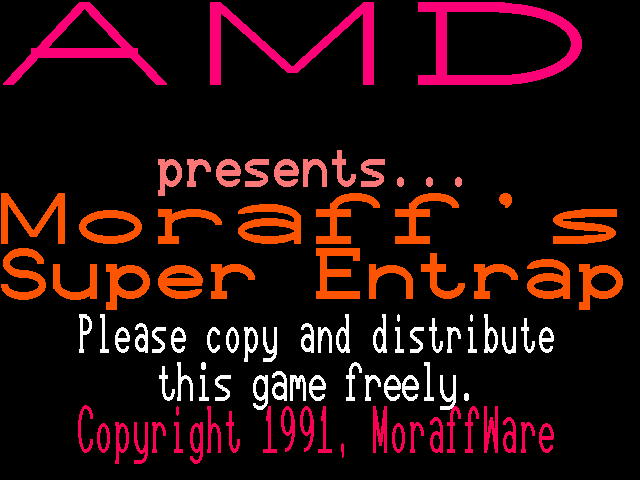 Moraff's Entrap (DOS) screenshot: Title screen