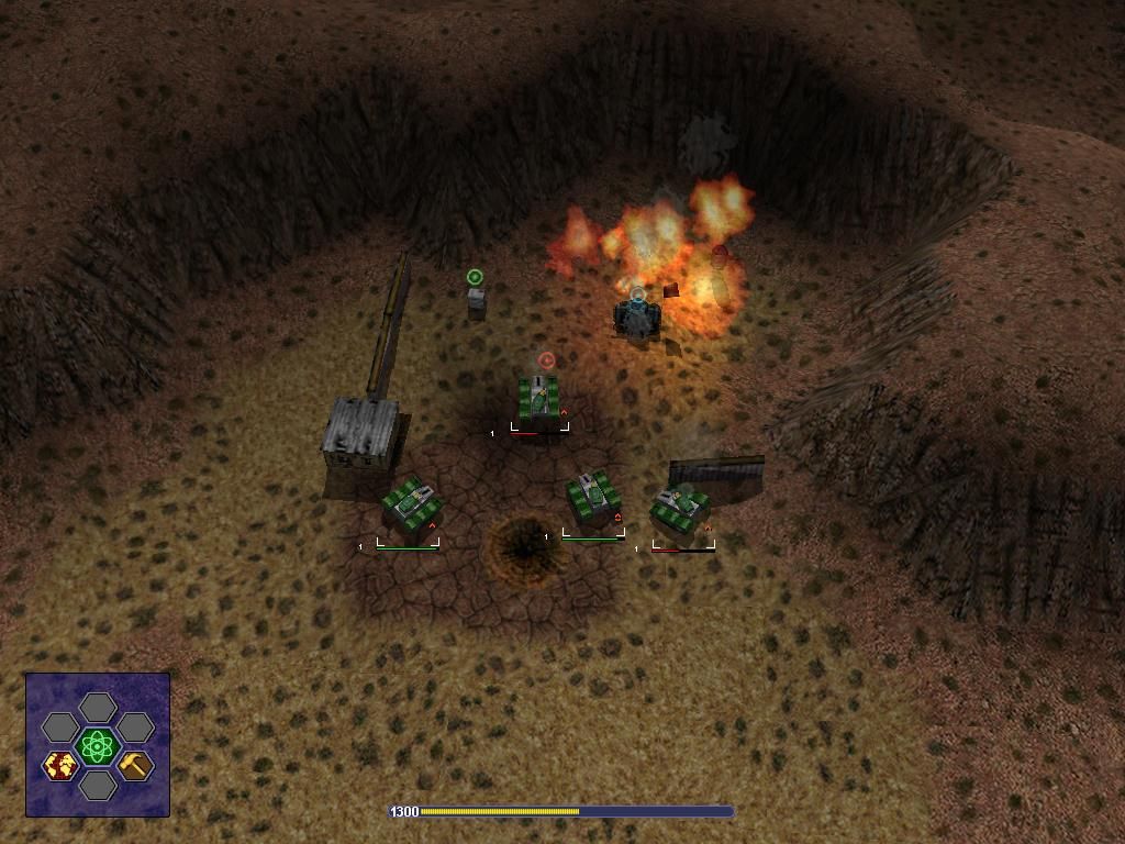 Warzone 2100 (Linux) screenshot: Boom!