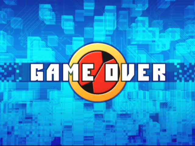 Mega Man: Network Transmission (GameCube) screenshot: Game over!