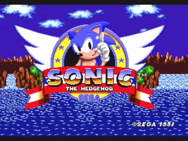 Sonic Mega Collection (GameCube) screenshot: Sonic the Hedgehog - Title Screen
