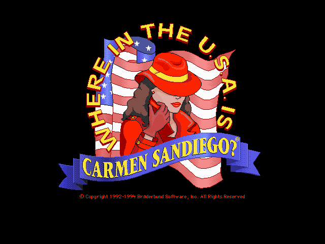 Where in the USA Is Carmen Sandiego? (Deluxe Edition) (DOS) screenshot: Title