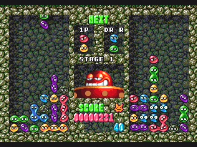 Sonic Mega Collection (GameCube) screenshot: Beans drop from the top, join four or more to clear them