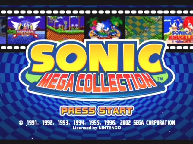 Sonic Mega Collection (GameCube) screenshot: Title Screen