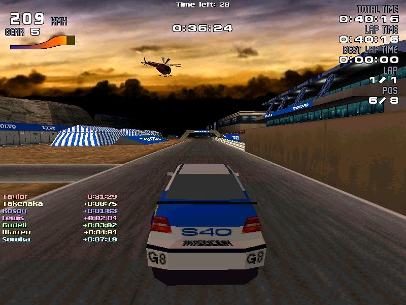 S40 Racing (Windows) screenshot: They even have a helicopter.