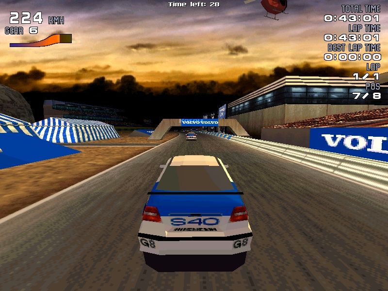 S40 Racing (Windows) screenshot: The stadium (Okkun Speedway)