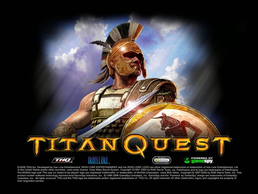Titan Quest (Windows) screenshot: Title Screen.