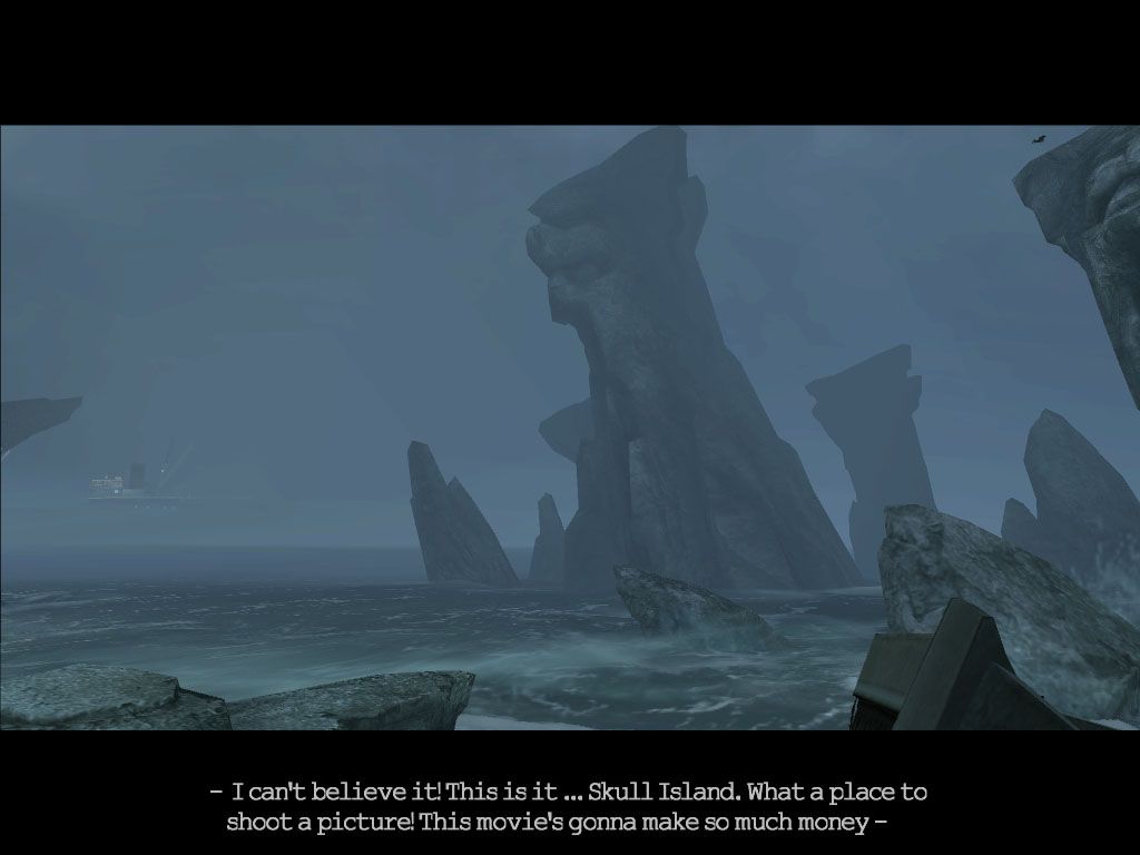 Peter Jackson's King Kong: The Official Game of the Movie (Windows) screenshot: Carl has his priorities.