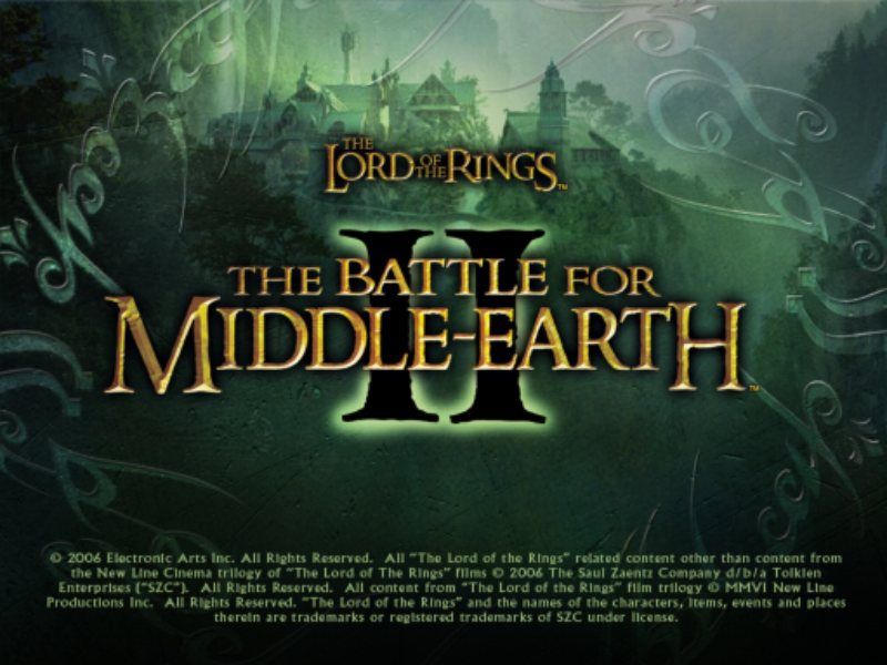 The Lord of the Rings: The Battle for Middle-earth II (Windows) screenshot: Title screen