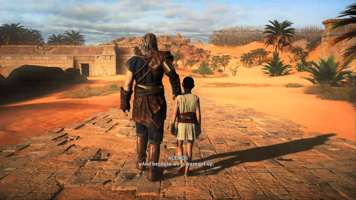 Assassin's Creed: Odyssey - Legacy of the First Blade (PlayStation 4) screenshot: Episode 3: Elpidios went on and was raised by Darius