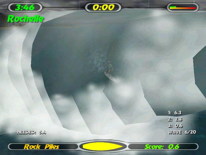 Championship Surfer (Windows) screenshot: Getting away alive from this will boost your score