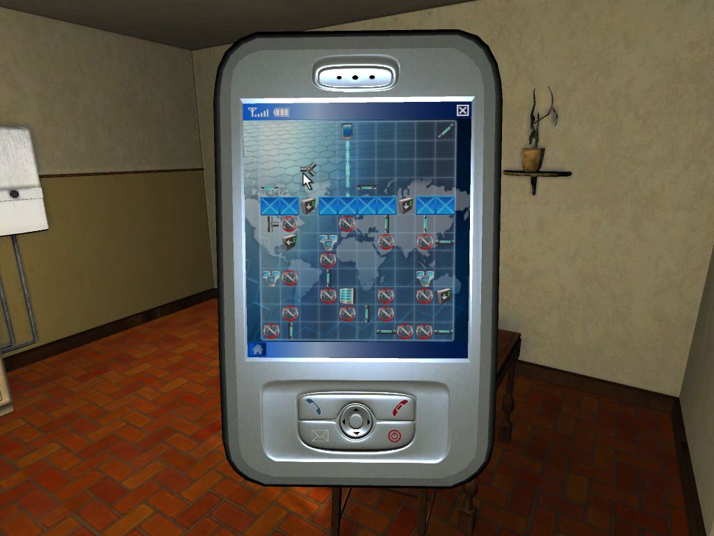 Secrets of the Ark: A Broken Sword Game (Windows) screenshot: One of the many puzzles solved using the PDA