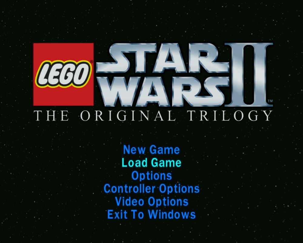 LEGO Star Wars II: The Original Trilogy (Windows) screenshot: Main menu