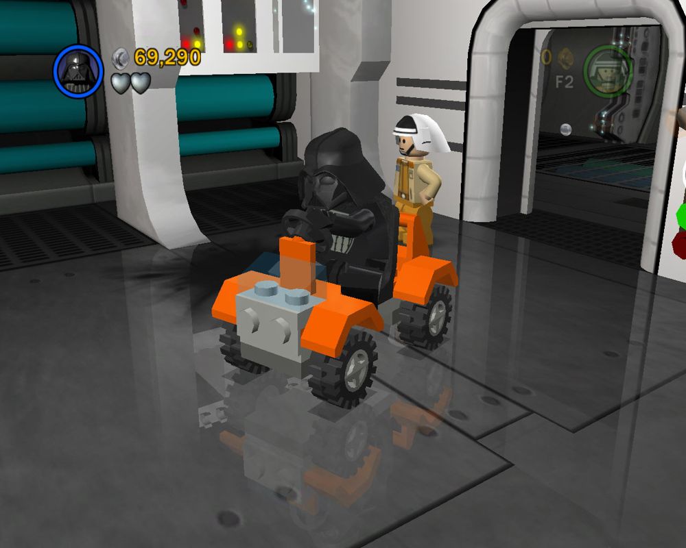 LEGO Star Wars II: The Original Trilogy (Windows) screenshot: The game allows you to build and ride vehicles.