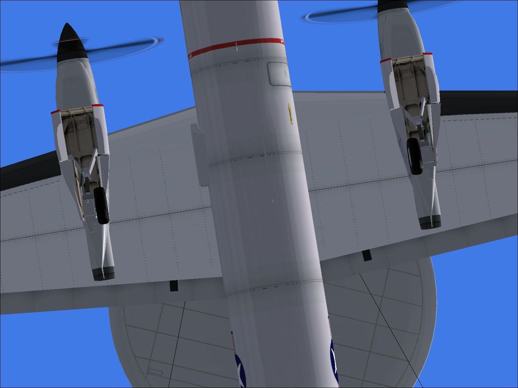 Combat Collectors: Second Edition (Windows) screenshot: The E-2C Hawkeye close up. There's some detailing in the wheel wells but not a great deal.