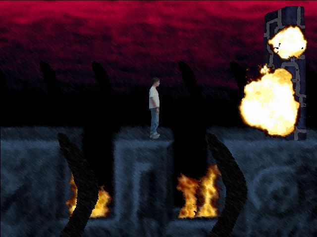 Between Heaven and Hell (Windows) screenshot: Explosions!