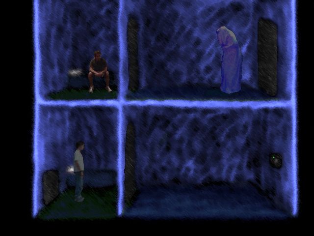 Between Heaven and Hell (Windows) screenshot: Stuck in a cell