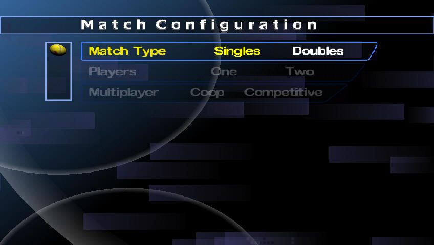 Agassi Tennis Generation 2002 (Windows) screenshot: Match options