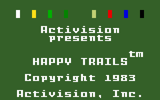 Happy Trails (Intellivision) screenshot: Title screen