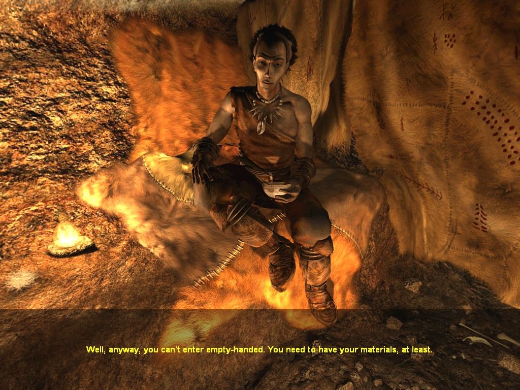 Echo: Secrets of the Lost Cavern (Windows) screenshot: Lharik, another cave painter