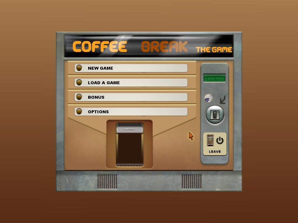 Coffee Break (Windows) screenshot: Main Menu