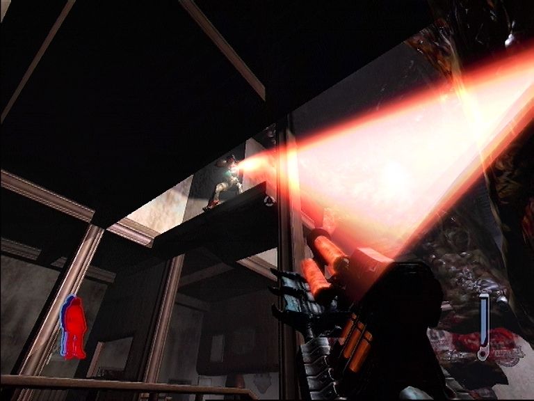 Prey (Xbox 360) screenshot: That alien nearly killed me with a head shot!