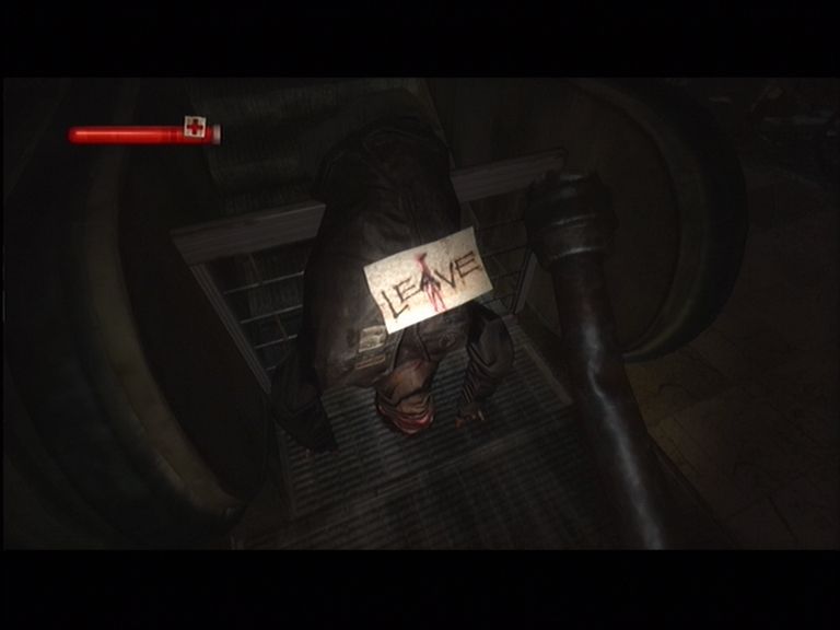 Condemned: Criminal Origins (Xbox 360) screenshot: It looks like they don't want Agent Thomas snooping around