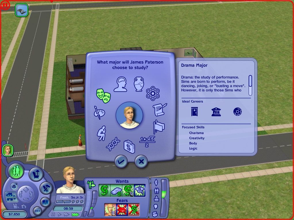 James' Sims 2 Thoughts: The Sims 2: University (2005)