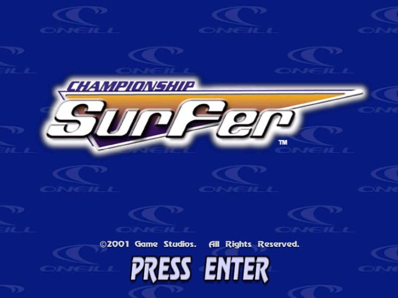Championship Surfer (Windows) screenshot: Title screen