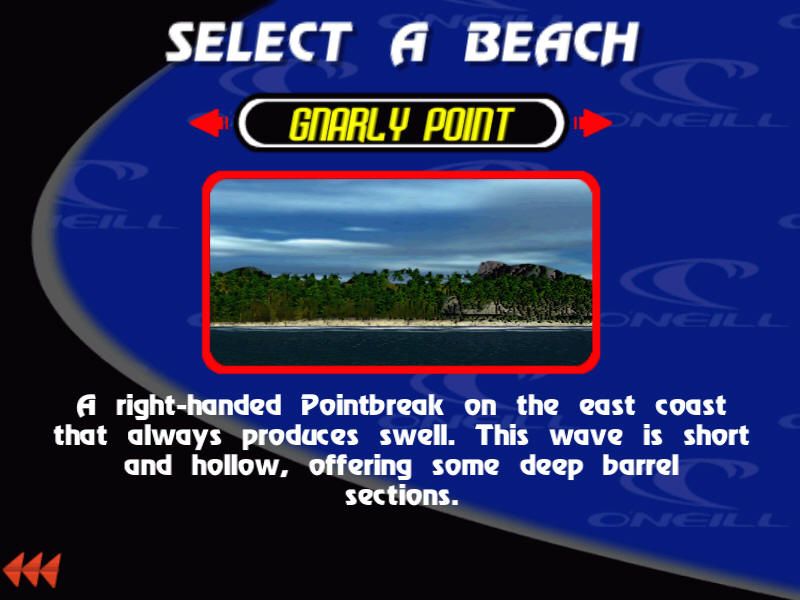 Championship Surfer (Windows) screenshot: A game that has a "Gnarly Point" has to be good