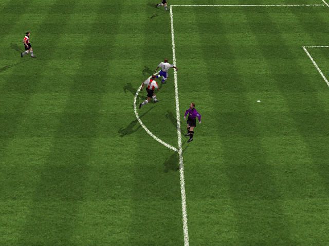 The F.A. Premier League Stars (Windows) screenshot: A Star Goal is any shot from outside the penalty box, even if it used the FIFA 94 trick.