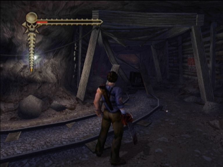 Evil Dead: Regeneration (Xbox) screenshot: Getting through this mine alive will not be easy!