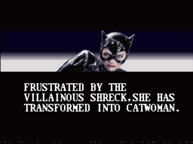 Batman Returns (SNES) screenshot: Michelle Pfeiffer. Good to see her ;)