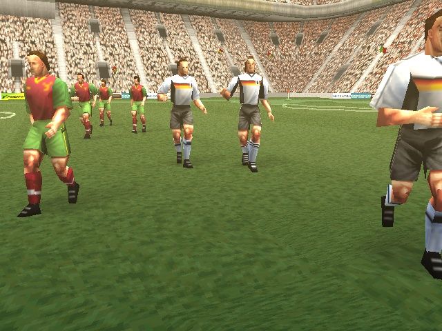 Ronaldo V-Football (PlayStation) screenshot: A draw makes everybody unhappy