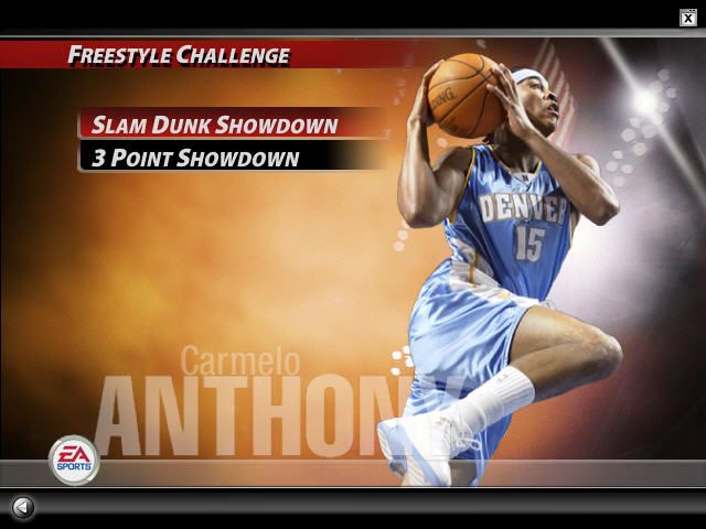 NBA Live 2005 (Windows) screenshot: Freestyle challenge.