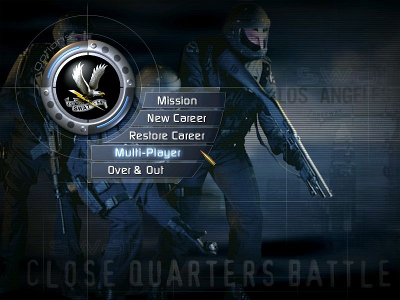 SWAT 3: Close Quarters Battle (Windows) screenshot: The main menu