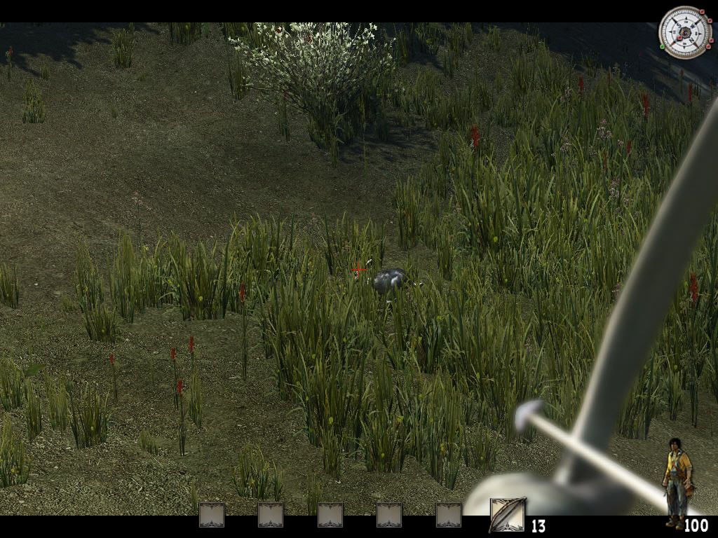 Call of Juarez (Windows) screenshot: The hunt for rabbits