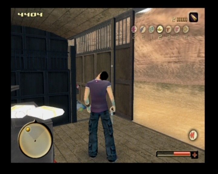 Total Overdose: A Gunslinger's Tale in Mexico (PlayStation 2) screenshot: On a speeding train