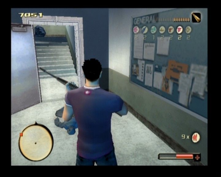 Total Overdose: A Gunslinger's Tale in Mexico (PlayStation 2) screenshot: Inside the D.E.A. headquarters