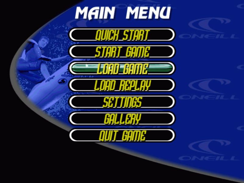 Championship Surfer (Windows) screenshot: Main menu