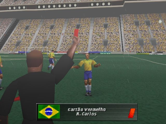 Ronaldo V-Football (PlayStation) screenshot: ... and is sent off