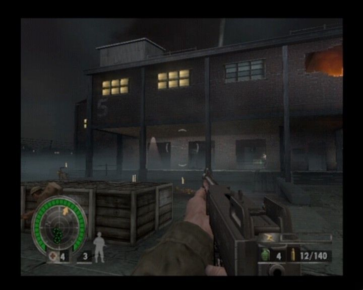 Medal of Honor: European Assault (PlayStation 2) screenshot: Storming the docks