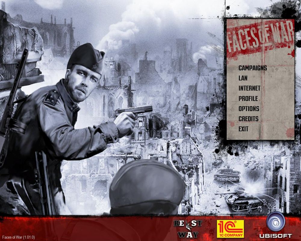 Faces of War (Windows) screenshot: Main menu