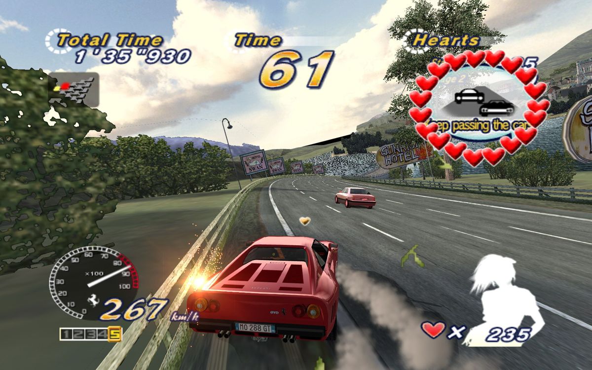 OutRun 2006: Coast 2 Coast (Windows) screenshot: Controlling your drift not to loose your car is a whole science!