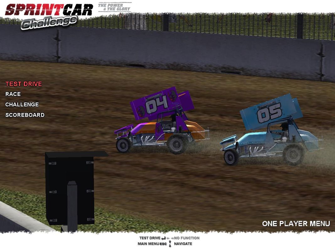 Sprint Car Challenge (Windows) screenshot: Mode menu