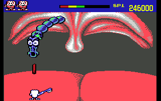 Harald Hårdtand: Kampen om de rene tænder (Commodore 64) screenshot: 3rd boss