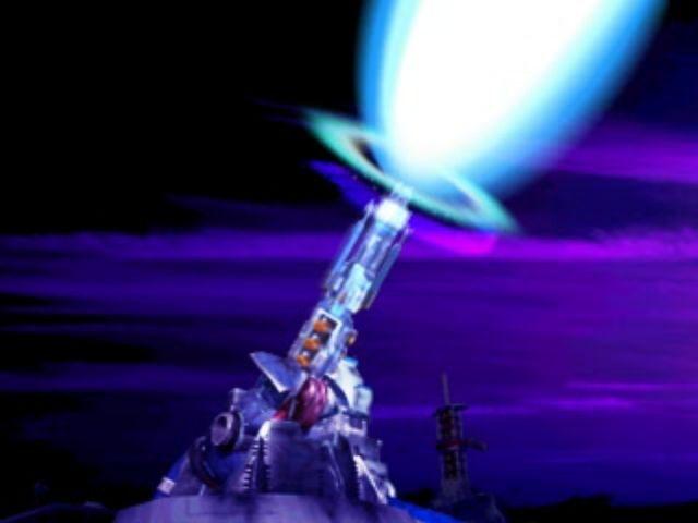 Mega Man X5 (PlayStation) screenshot: Another intro shot showing a giant cannon.