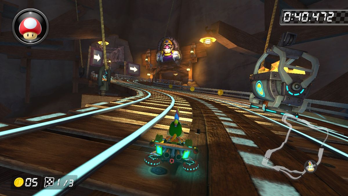 Mario Kart 8 Deluxe (Nintendo Switch) screenshot: Wario's Gold Mine