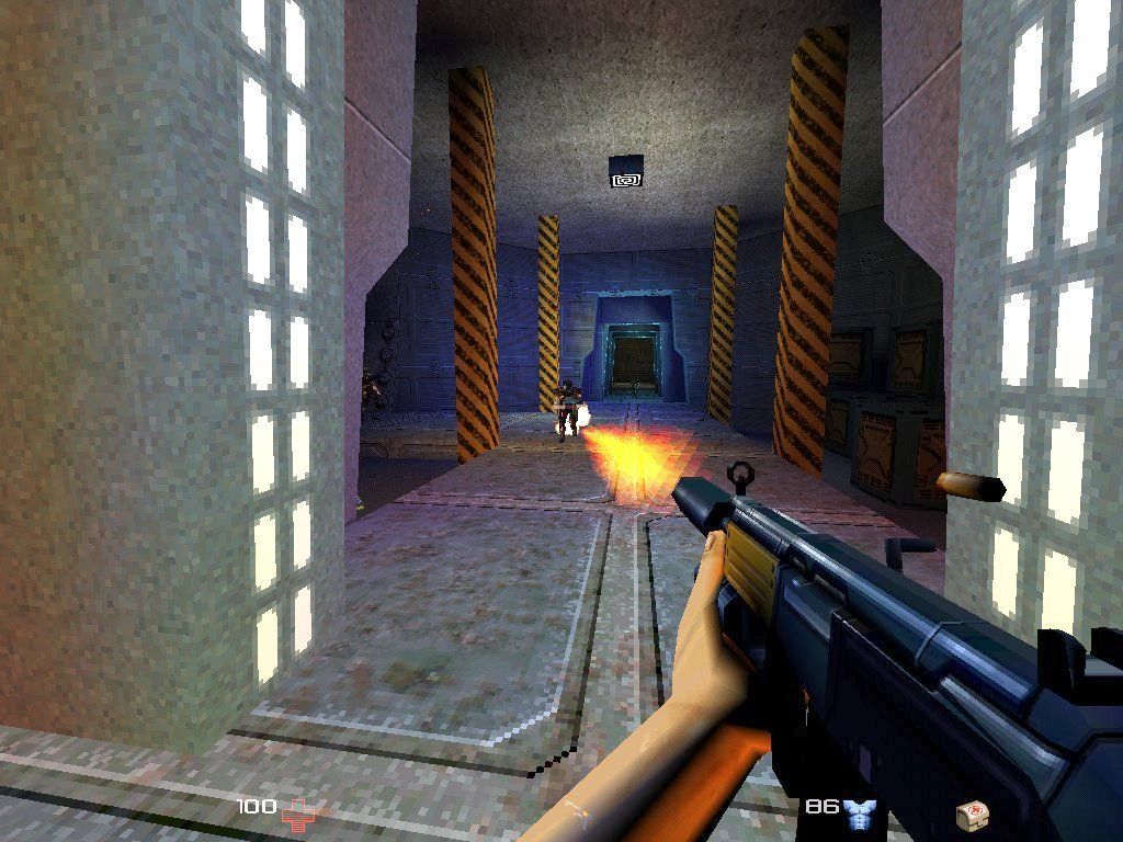 Mortyr: 2093-1944 (Windows) screenshot: An futuristic assault rifle